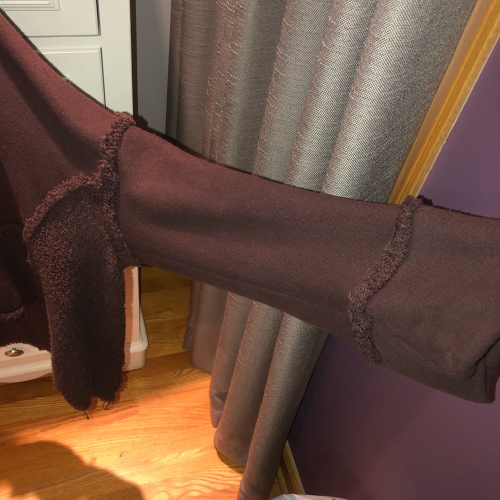 Free people Purple Fringy Sweater